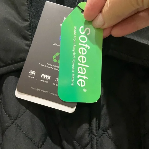 Ladies Quilted Snap Front Jacket, Black, size Medium - NWT, Fossa Apparel Brand - Picture 7 of 9